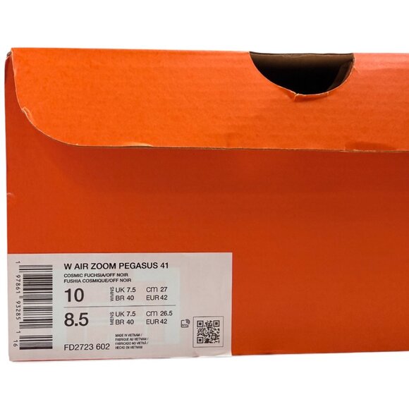 Nike Air Zoom Pegasus 41 Women’s Size 10 Cosmic Fuchsia Off-Noir New - Picture 13 of 16